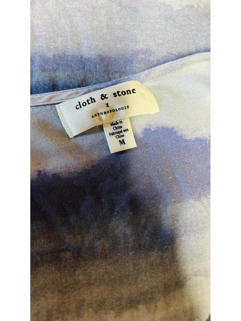 Cloth & Stone x Anthropologie Watercolor Tie Dye Rayon Maxi Dress M - Picture 7 of 7